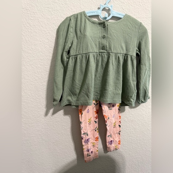 Carter's Other - Carter’s 2-Piece Long Sleeve Top & Legging Set (5T) Floral Fall